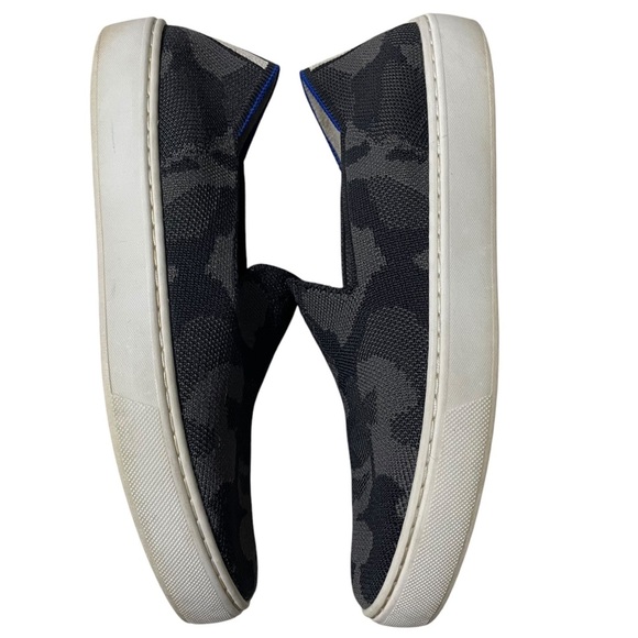 Rothy’s The Original Slip On Sneaker Black Grey Camo Size 7 Comfort Shoes - Picture 5 of 10